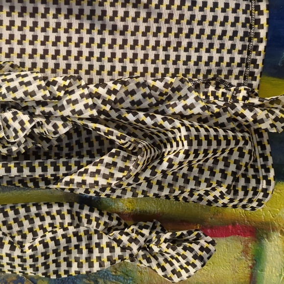 Moa Moa Open Front Ruffle Cardigan with pockets and ruched sleeves small - Picture 2 of 9